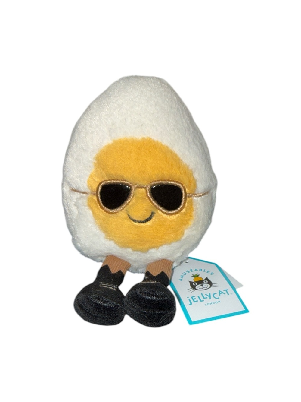 Jellycat White & Yellow Egg Plush with Sunglasses